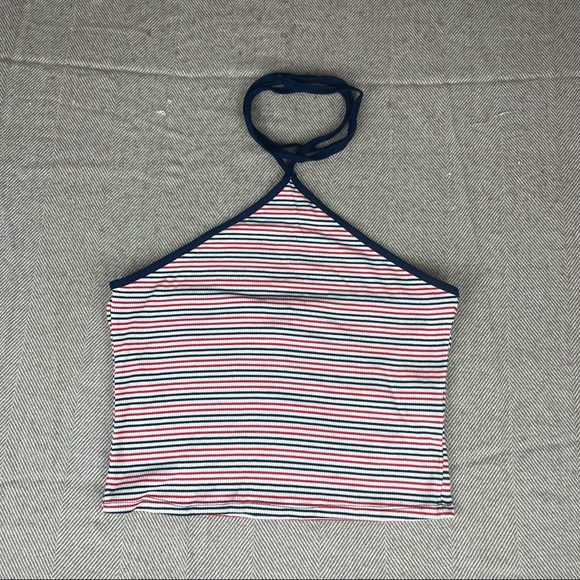 Forever 21 Crop Top Stripes Red/White/Blue Large - Picture 6 of 6